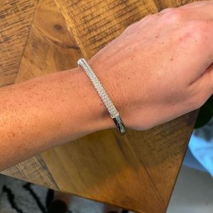 Swarovski crystal and sterling bangle/bracelet